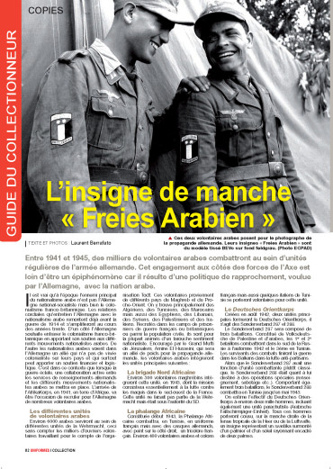 L'insigne de manche "Freies Arabien" - Uniformes 271 numérique