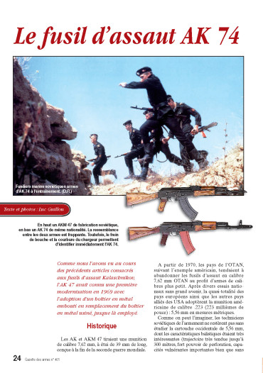 Le fusil d'assaut AK 74 - GDA 401 version numérique