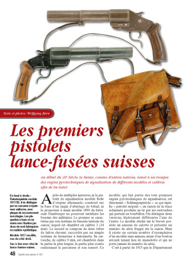 Les premiers pistolets lance-fusées suisses - GDA 401 version numérique