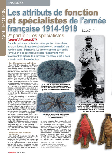 Les attributs de fonction et spécialistes armée française 14-18 (2e part) - Uniformes 272 numérique