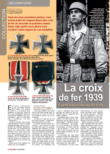 La croix de fer 1939 (3e part.) - Uniformes N°272 numérique