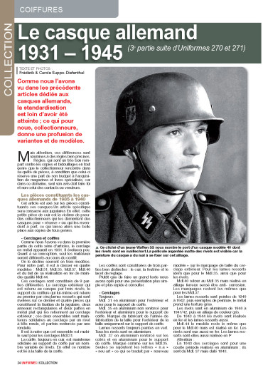 Le casque allemande 1931-1945 (part.2) - Uniformes 273 numérique