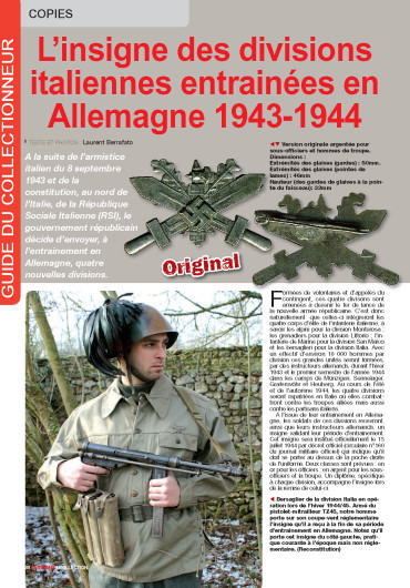 L'insigne des divisions italiennes en Allemagne 1943-1944 - Uniformes N° 273 numérique
