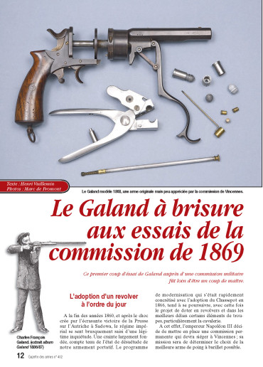 Le Galand à brisure aux essais de la commission de 1869 - Gazette des Armes n°402 numérique