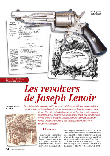 Les revolvers de Joseph Lenoir - Gazette des Armes n°402 numérique