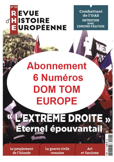 ABONNEMENT RHE 1 AN EUROPE - DOM TOM - 6 N°